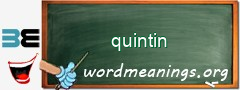 WordMeaning blackboard for quintin